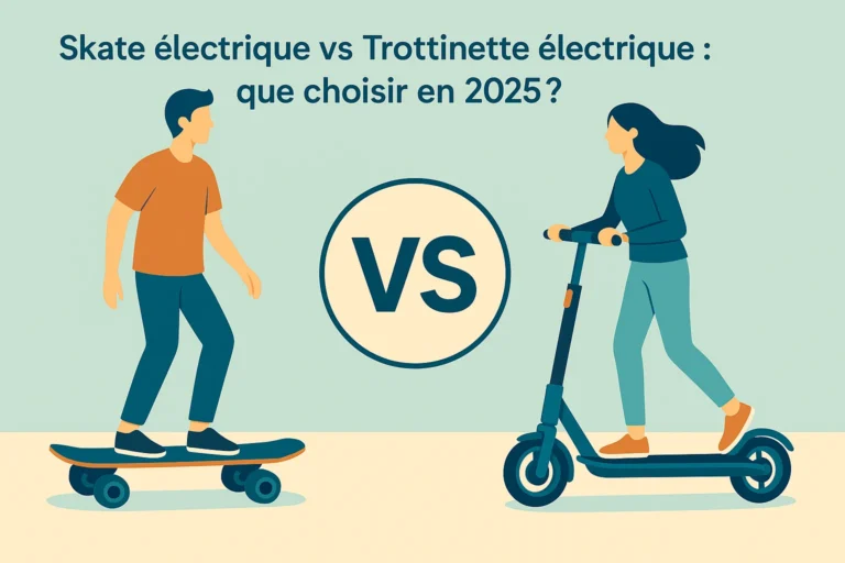 Skate électrique vs trottinette électrique 2025